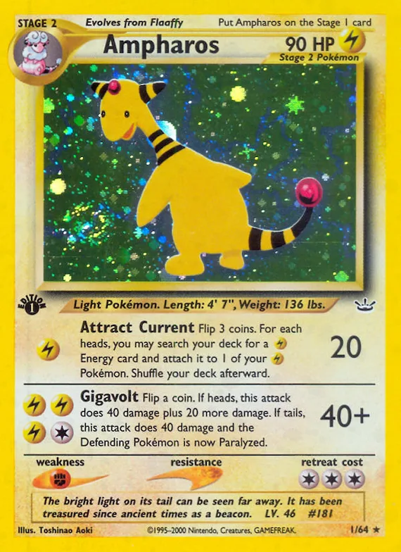 Ampharos #1 – Neo Revelation