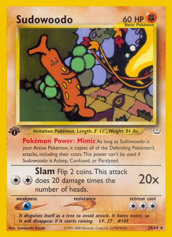 Sudowoodo #26 – Neo Revelation