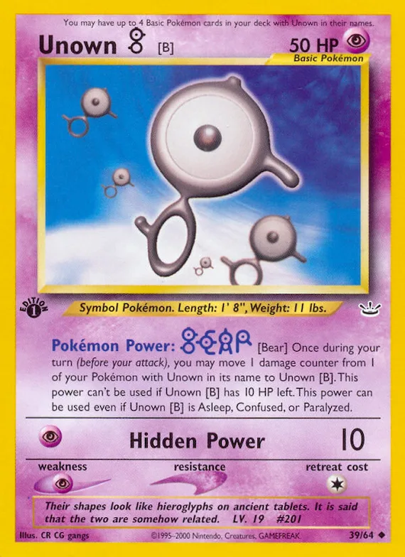 Unown [B] #39 – Neo Revelation