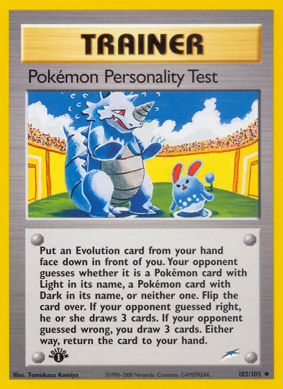 Pokémon Personality Test #102 – Neo Destiny