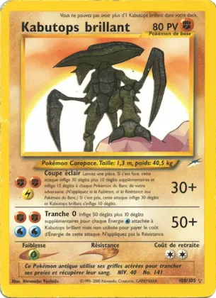 Kabutops brillant n° 108 – Neo Destiny