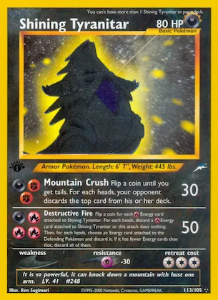 Shining Tyranitar #113 – Neo Destiny