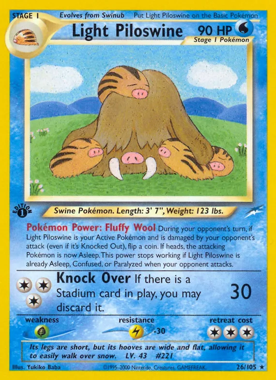 Light Piloswine #26 – Neo Destiny