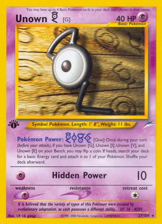 Unown [G] #27 – Neo Destiny
