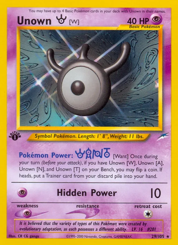 Unown [W] #29 – Neo Destiny