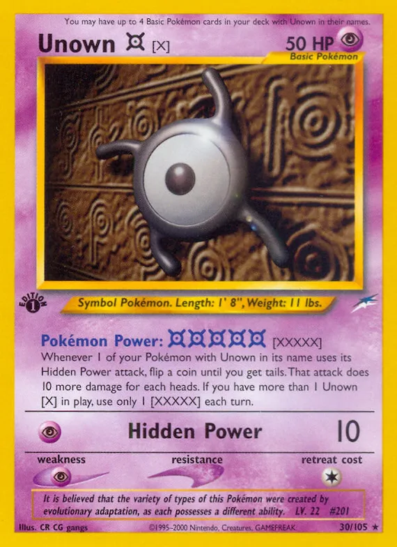 Unown [X] #30 – Neo Destiny