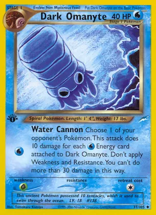 Dark Omanyte #37 – Neo Destiny
