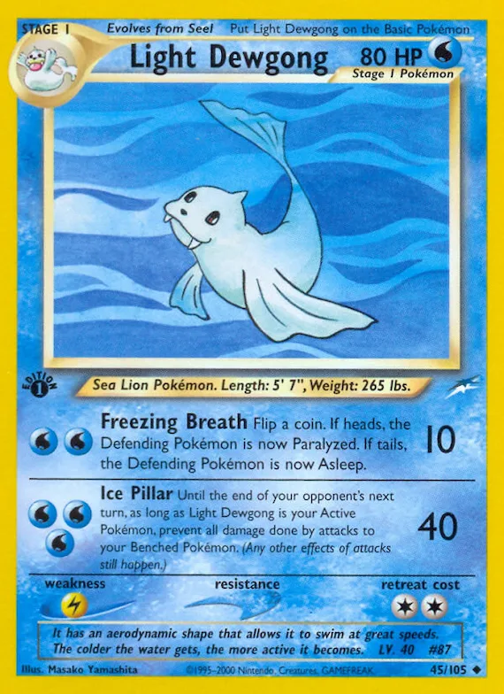 Light Dewgong #45 – Neo Destiny