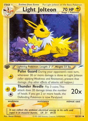 Light Jolteon #48 – Neo Destiny