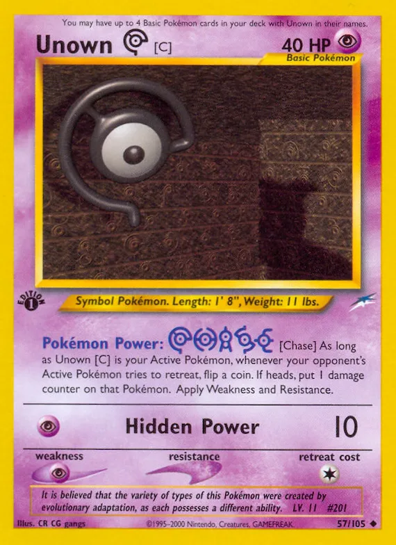 Unown [C] #57 – Neo Destiny