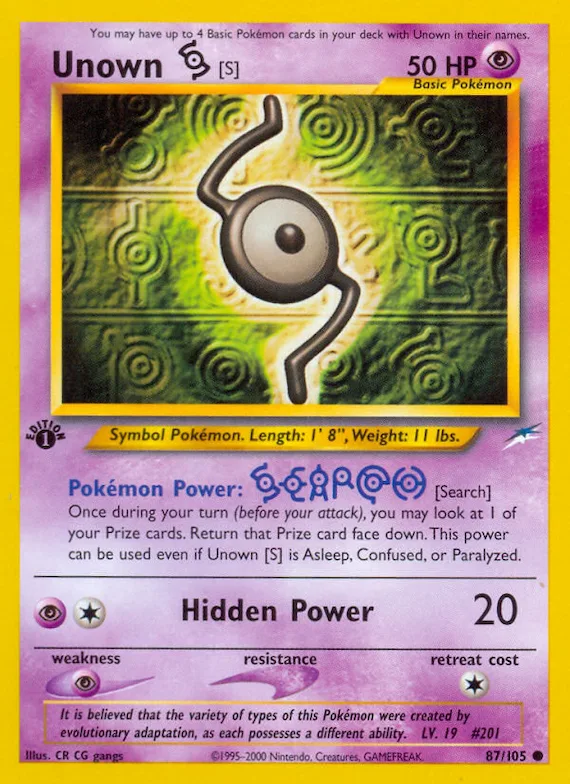 Unown [S] #87 – Neo Destiny
