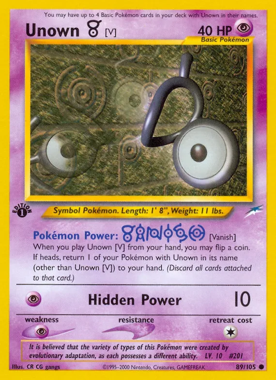 Unown [V] #89 – Neo Destiny