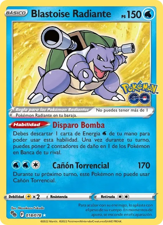 Blastoise Radiante 18 – Pokémon GO