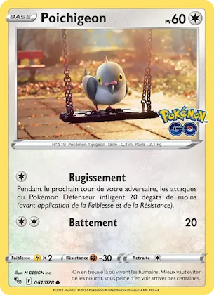 Poichigeon n° 61 – Pokémon GO