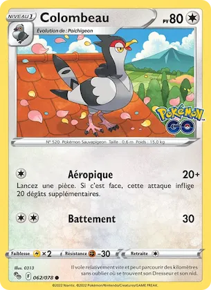 Colombeau n° 62 – Pokémon GO
