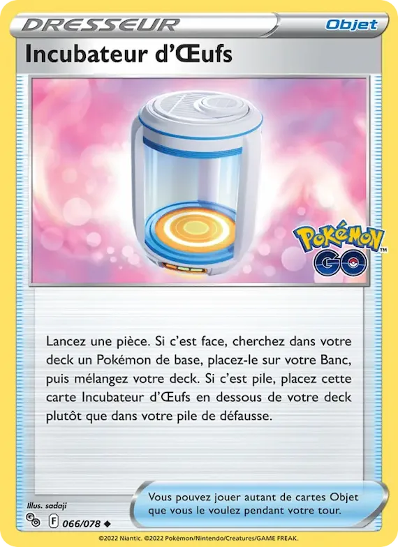 Incubateur d'Œufs 66 – Pokémon GO