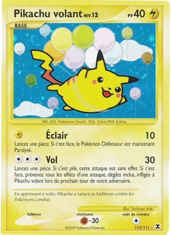 Pikachu volant Niv. 12 113 – Rivaux Émergeants