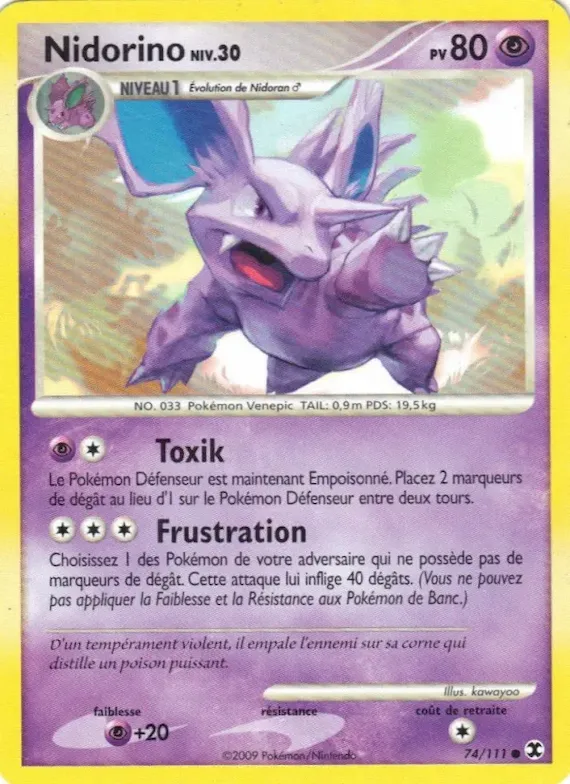 Nidorino Niv. 30 74 – Rivaux Émergeants