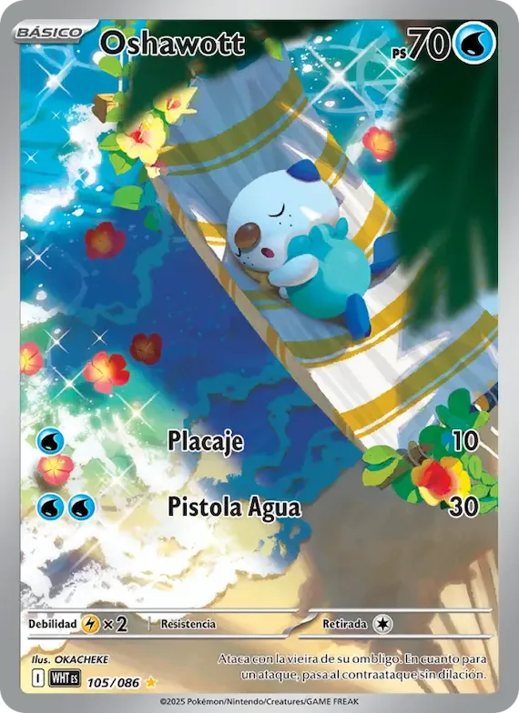 Oshawott 105 – Llama Blanca
