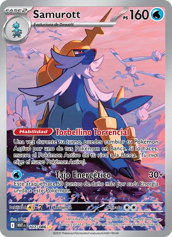 Samurott 107 – Llama Blanca