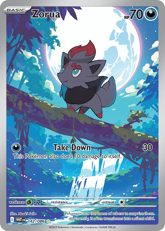Zorua #142 – White Flare