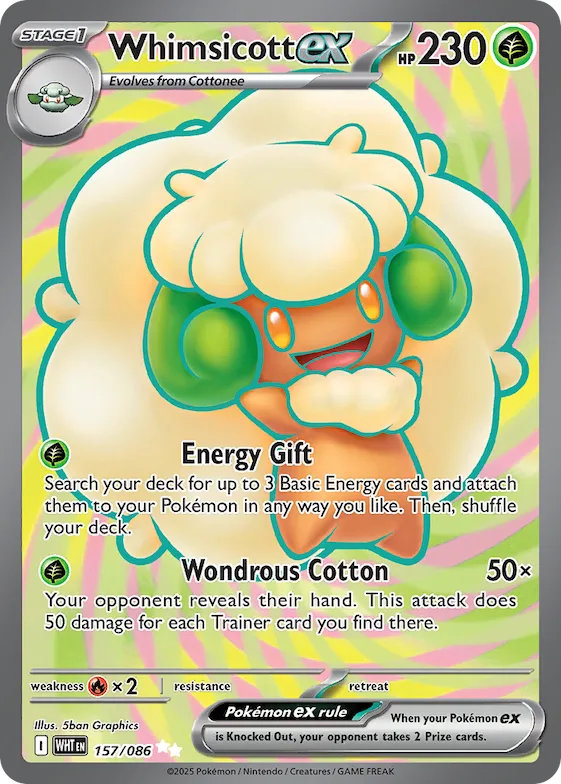 Whimsicott ex #157 – White Flare