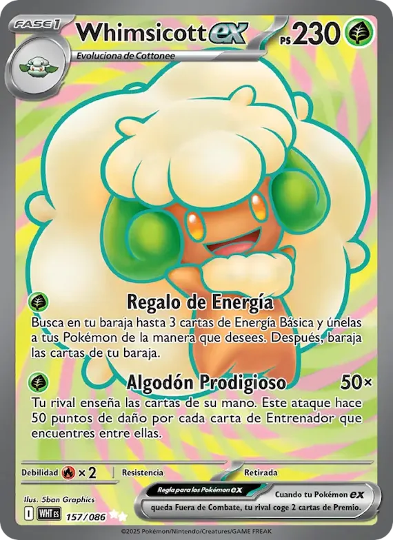 Whimsicott ex 157 – Llama Blanca
