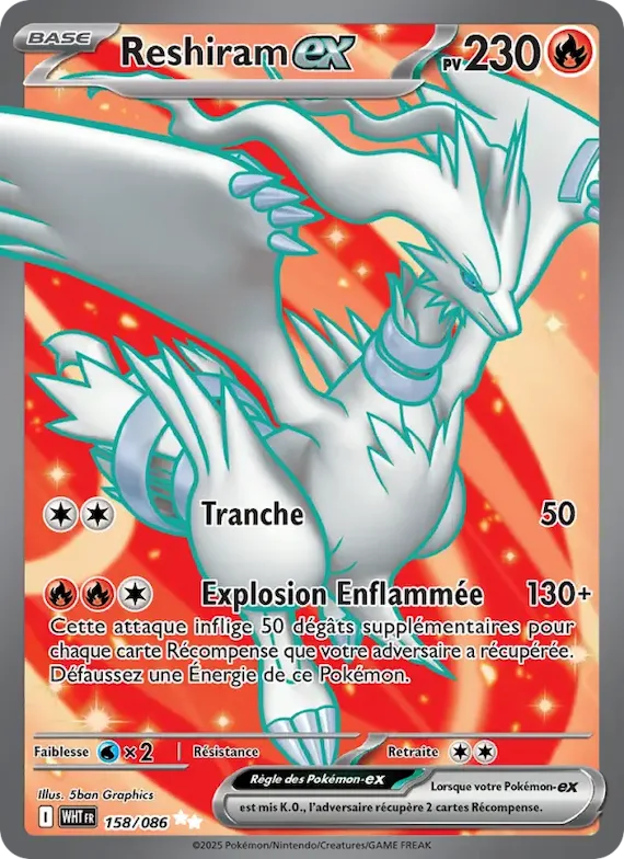 Reshiram-ex 158 – Flamme Blanche