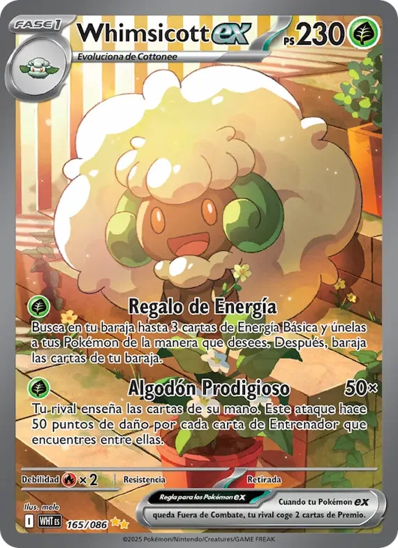 Whimsicott ex 165 – Llama Blanca