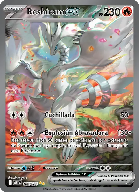 Reshiram ex 166 – Llama Blanca