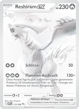 Reshiram-ex Nr. 173 – Weiße Flammen