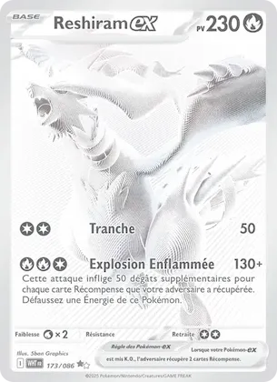 Reshiram-ex n° 173 – Flamme Blanche