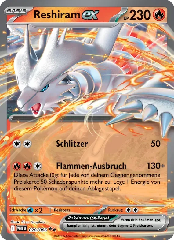Reshiram-ex 20 – Weiße Flammen