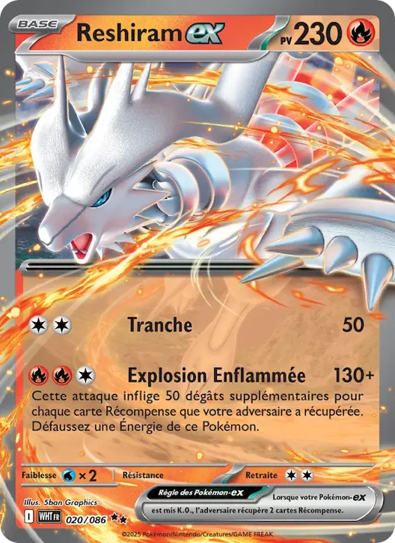Reshiram-ex 20 – Flamme Blanche