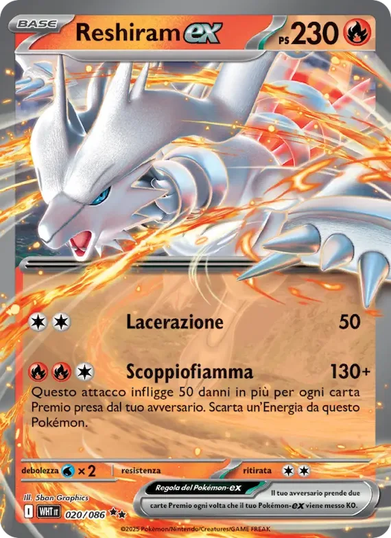 Reshiram-ex 20 – Fuoco Bianco