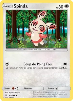 Spinda n° 102 – Soleil et Lune