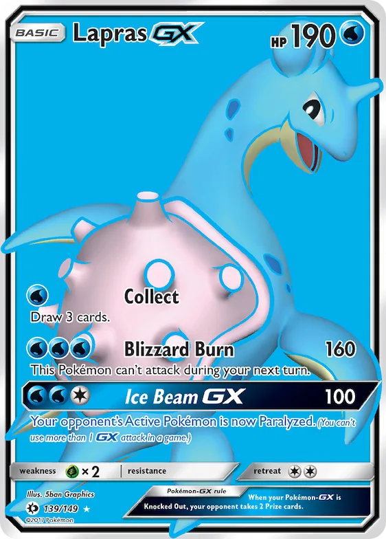 Lapras-GX #139 – Sun & Moon