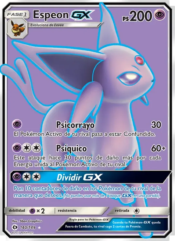 Espeon GX 140 – Sol y Luna