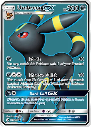 Umbreon-GX #142 – Sun & Moon