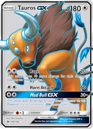 Tauros-GX #144 – Sun & Moon