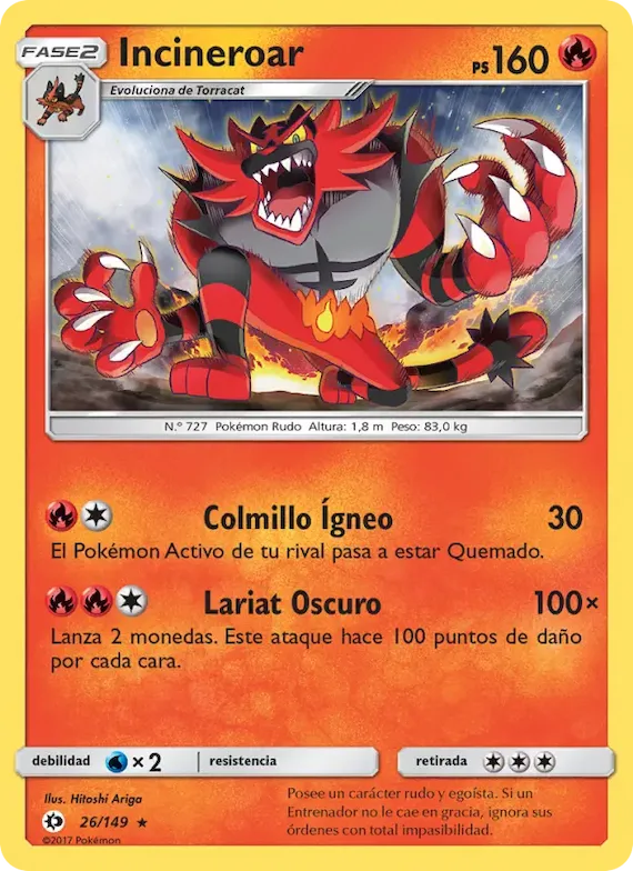 Incineroar 26 – Sol y Luna