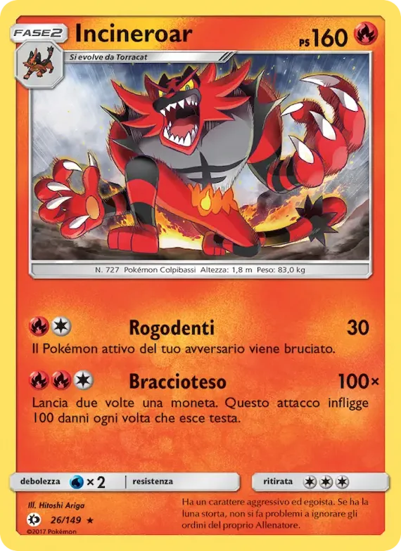 Incineroar 26 – Sole e Luna