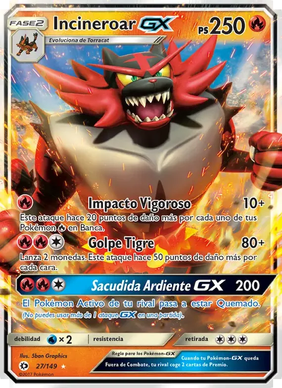 Incineroar GX 27 – Sol y Luna