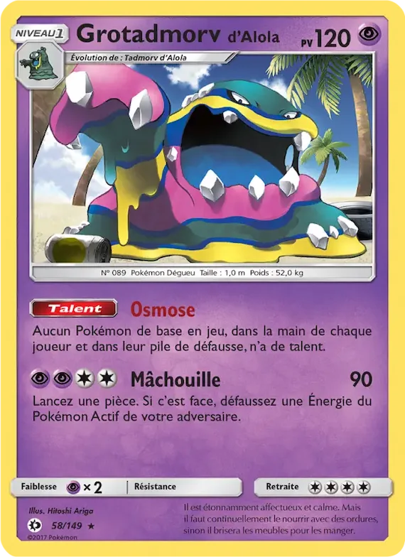 Grotadmorv d’Alola 58 – Soleil et Lune