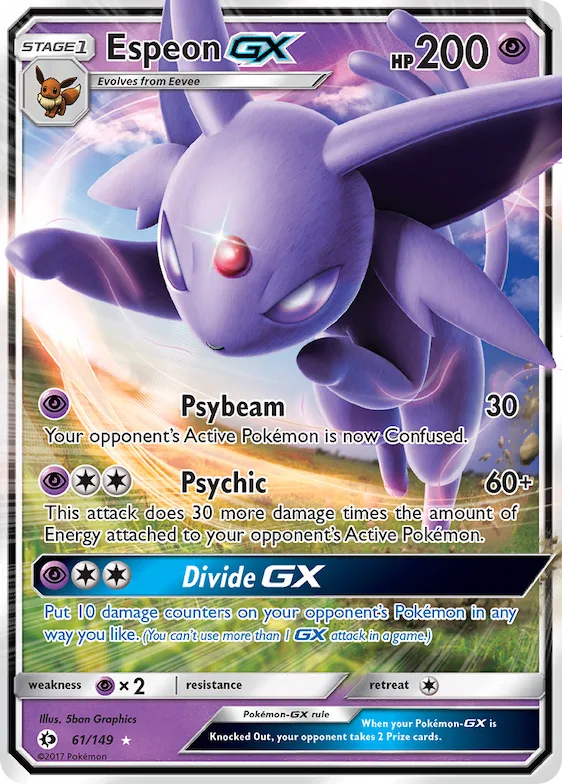 Espeon-GX #61 – Sun & Moon