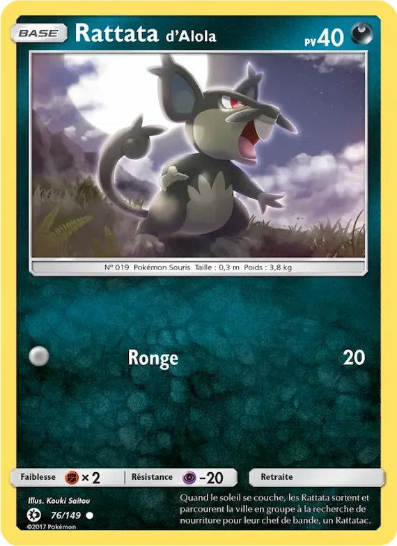 Rattata d’Alola 76 – Soleil et Lune