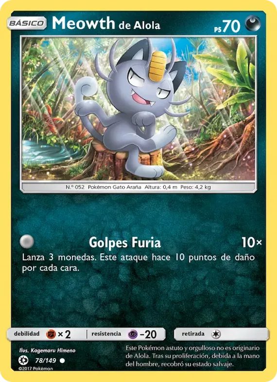 Meowth de Alola 78 – Sol y Luna