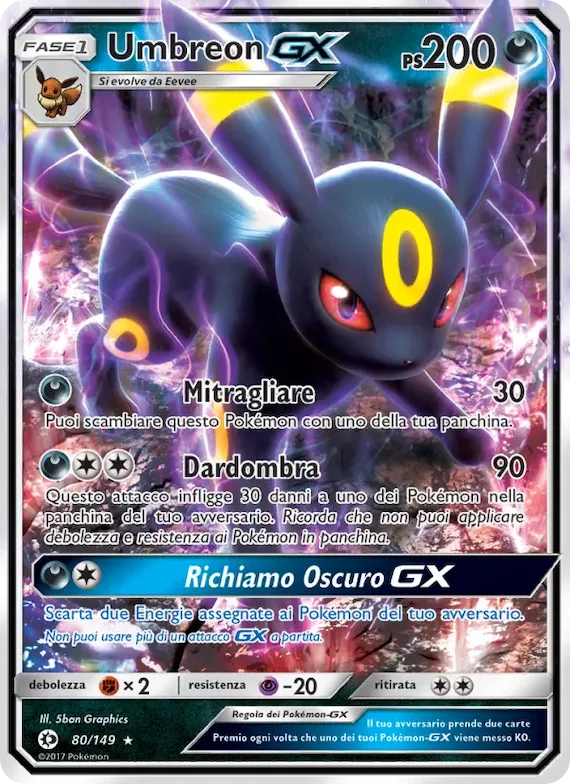 Umbreon GX 80 – Sole e Luna