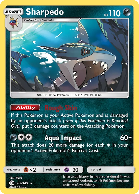 Sharpedo #82 – Sun & Moon