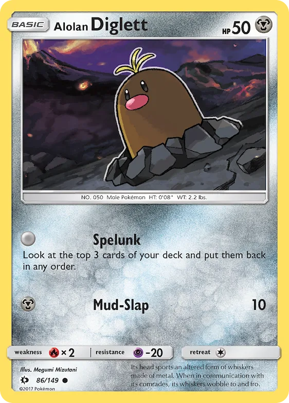 Diglett de Alola 86 – Sol e Lua